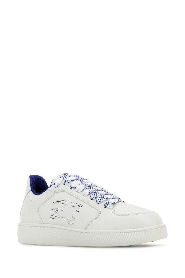 Burberry White Leather Stock Sneakers Size US 6.5 / IT 36.5 - 4 Thumbnail