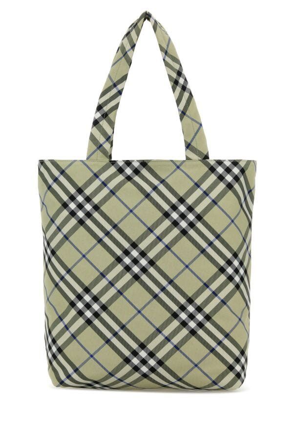 Burberry Embroidered Canvas Check Shopping Bag Size ONE SIZE - 5 Thumbnail