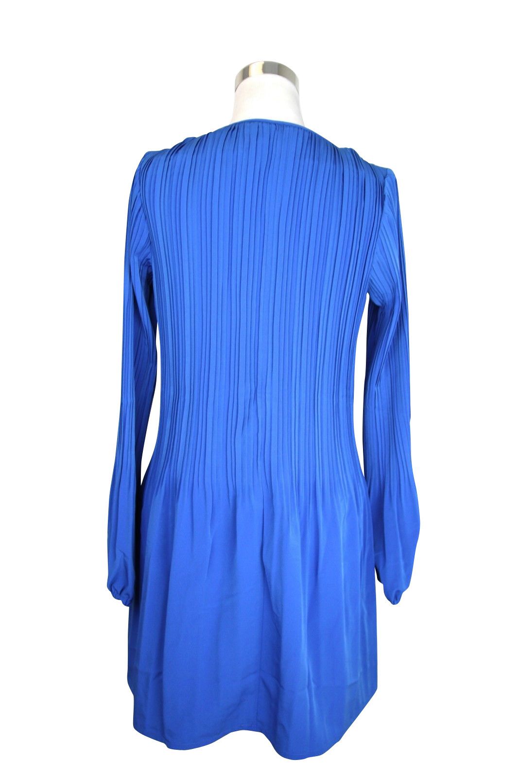 Maje Women's A-line Medium Blue Polyester Long Sleeve Pleated Size XS / US 0-2 / IT 36-38 - 3 Thumbnail
