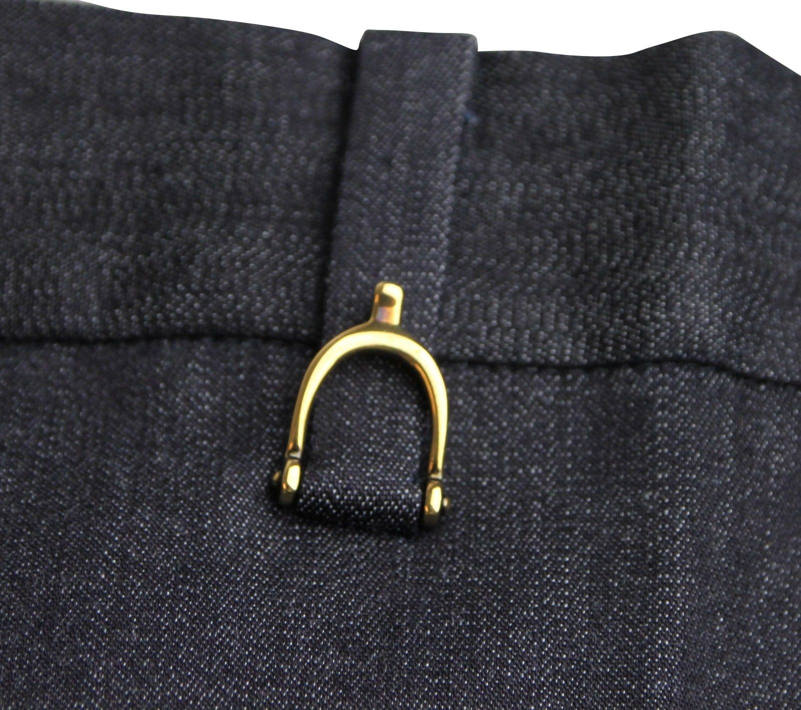 Gucci Women's Stirrup Detail Blue / Gray Cotton Elastane Skinny Size 40" / US 18 - 5 Thumbnail