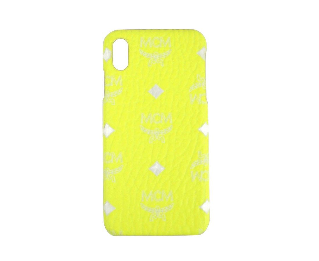 MCM Unisex Neon Yellow Visetos IPhone XS Max Cell Phone Case Size ONE SIZE - 2 Thumbnail