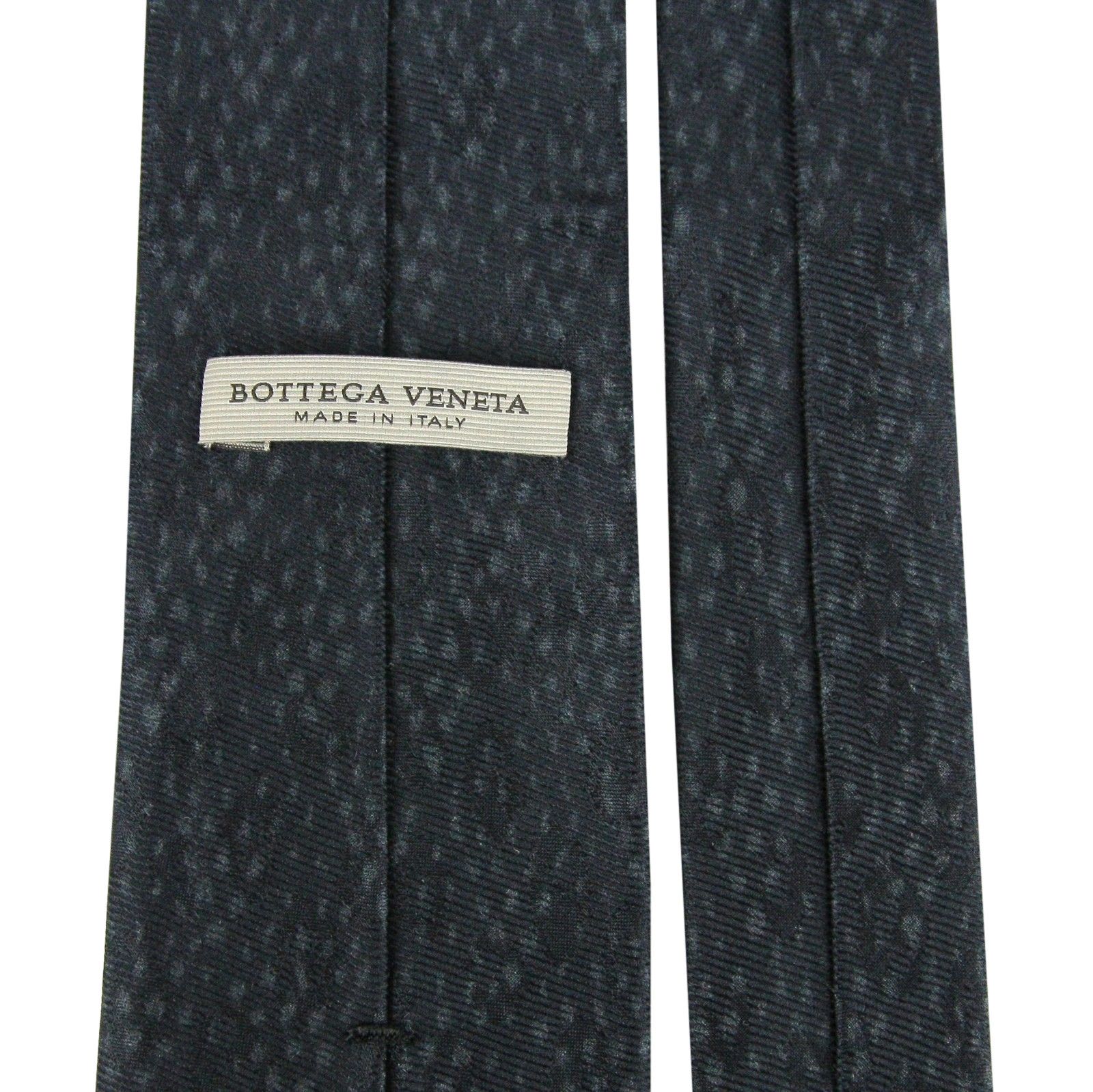 Bottega Veneta Men's Dot Print Black / Gray Cotton Silk Leopard Tie Size ONE SIZE - 5 Thumbnail