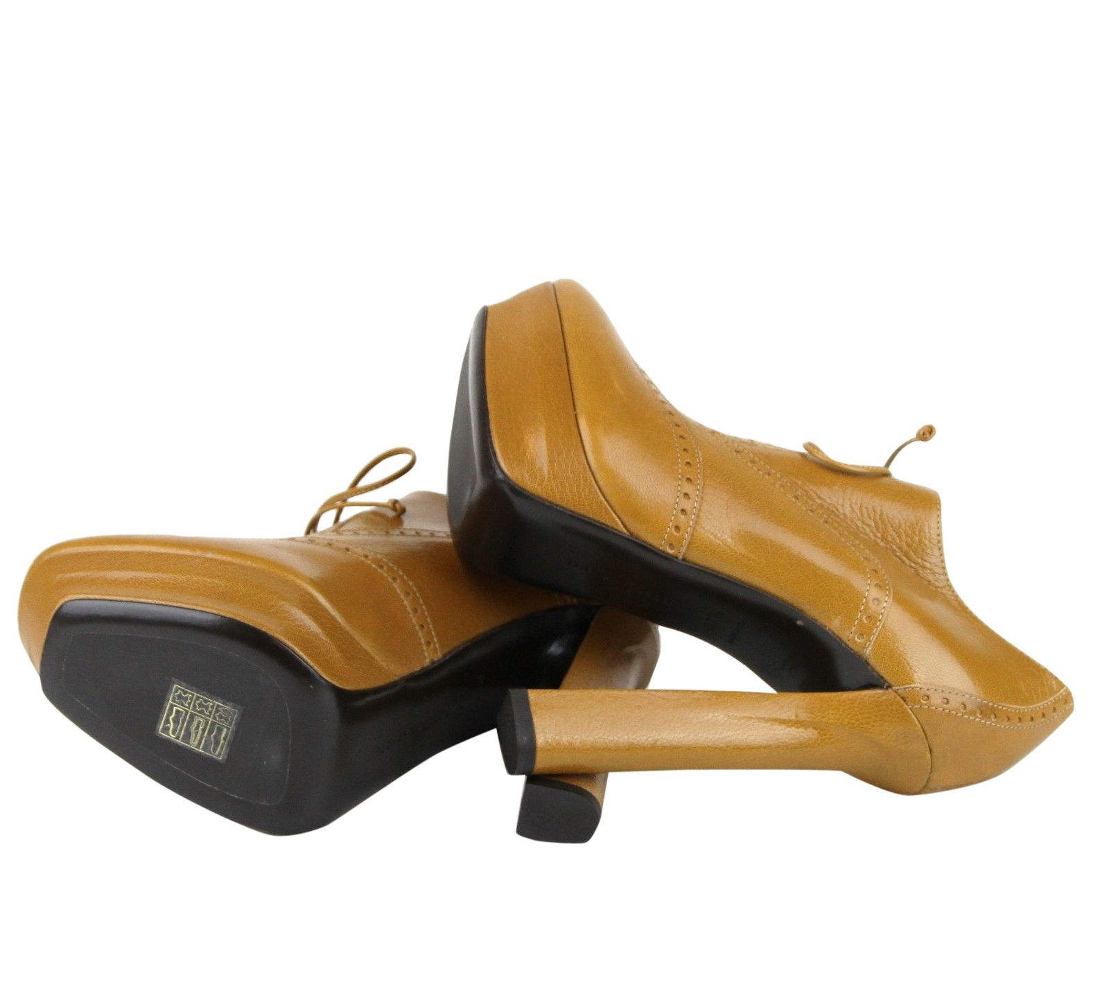 Bottega Veneta Women's Brown Leather Lace-up Platform Heel Boot (40 EU / Size US 10 / IT 40 - 7 Thumbnail