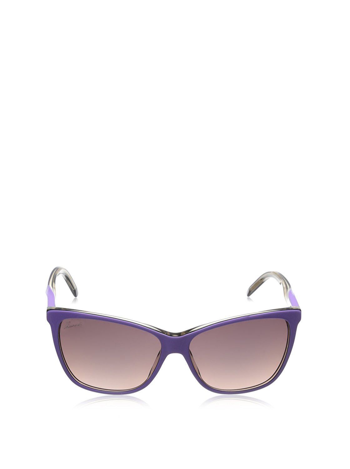 Gucci Women's Lilac Plastic Square Sunglasses With Interlocking G Size ONE SIZE - 2 Thumbnail