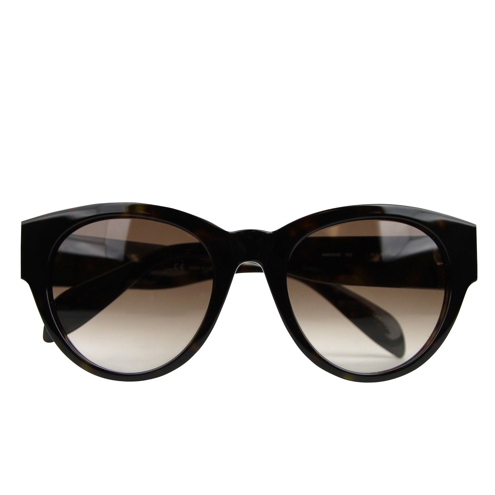 Alexander McQueen Unisex Spikes Havana Plastic Square Acetate Sunglasses Size ONE SIZE - 9 Thumbnail