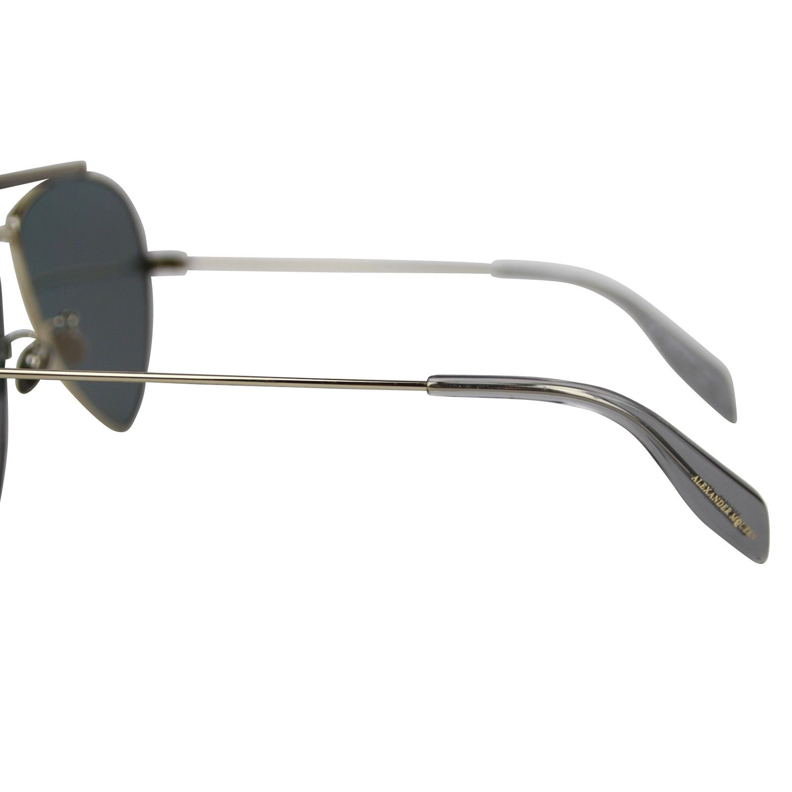 Alexander McQueen Unisex Blue Metal Reflective Aviator Sunglasses Size ONE SIZE - 6 Thumbnail