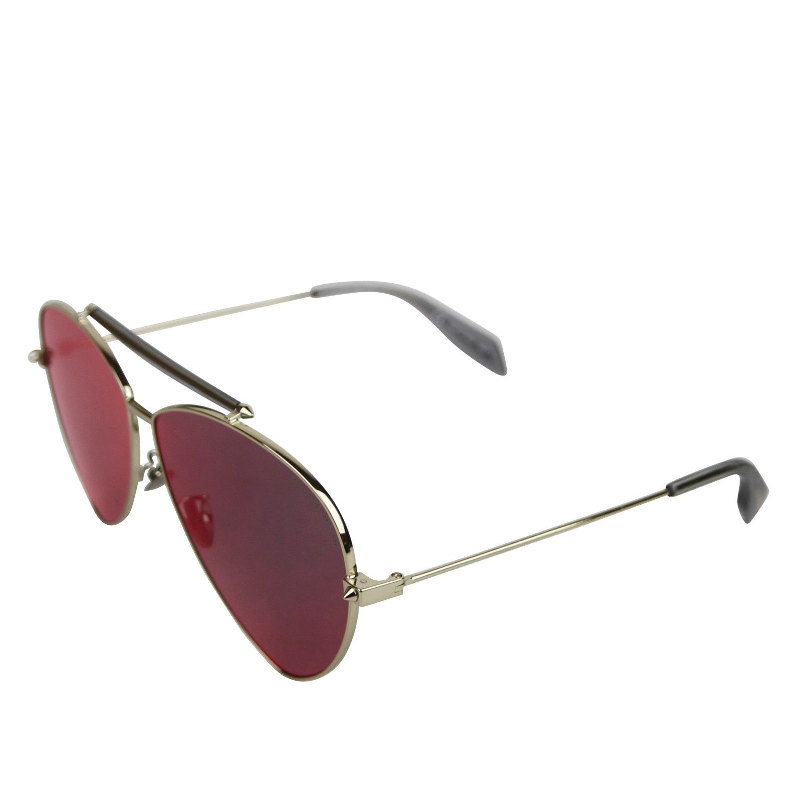 Alexander McQueen Unisex Blue Metal Reflective Aviator Sunglasses Size ONE SIZE - 5 Thumbnail