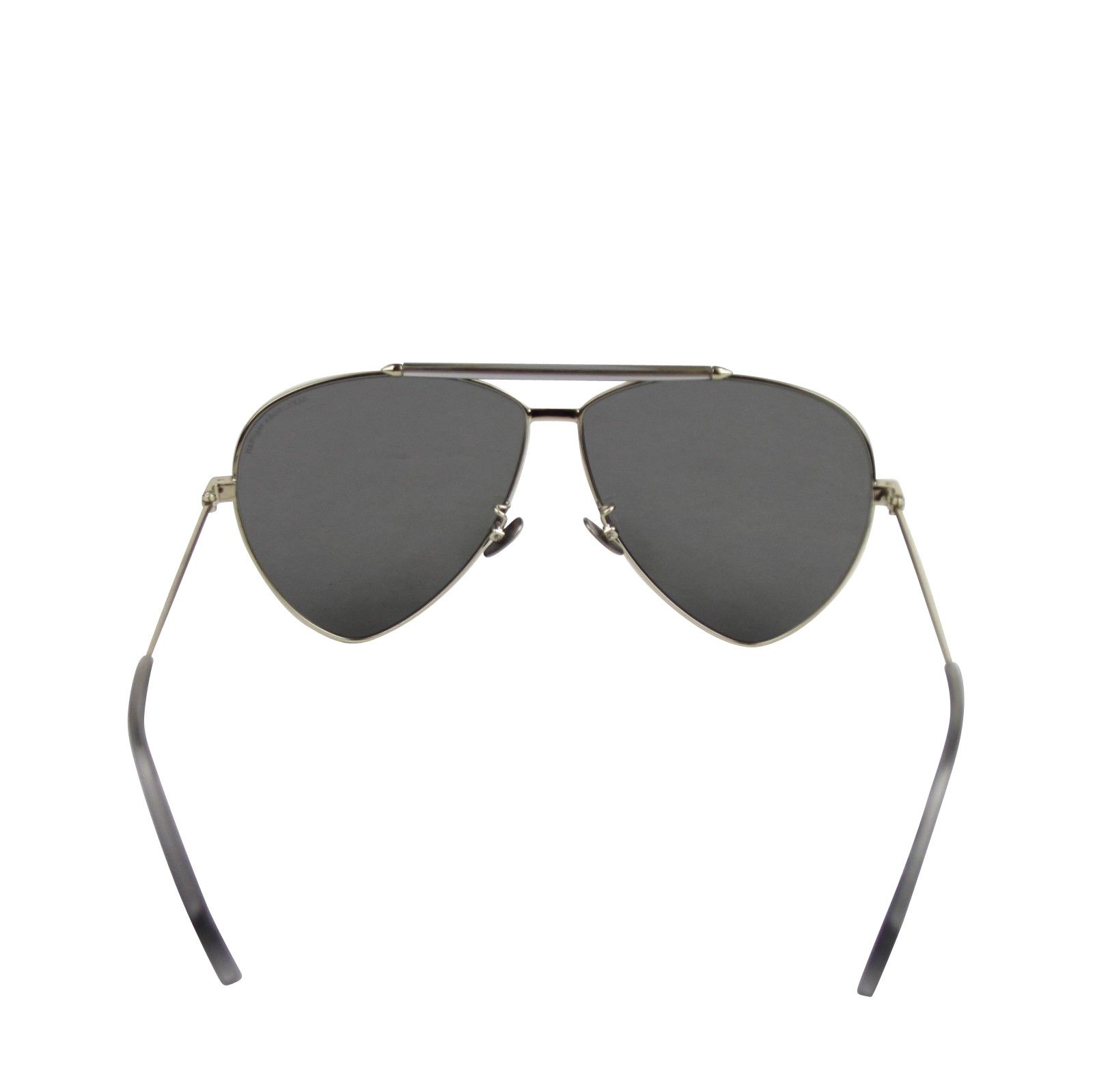 Alexander McQueen Unisex Blue Metal Reflective Aviator Sunglasses Size ONE SIZE - 9 Thumbnail