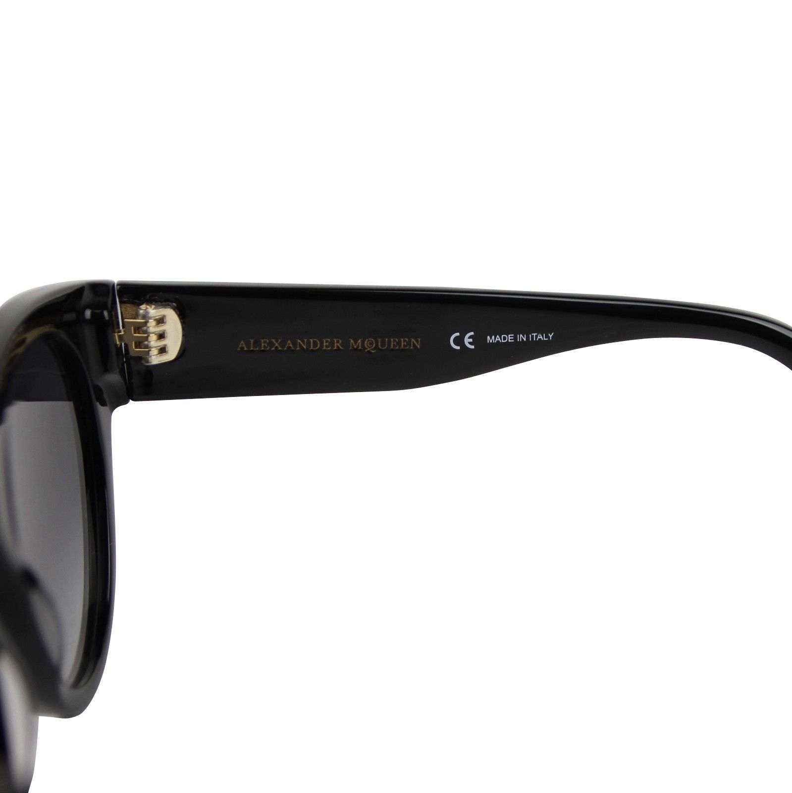 Alexander McQueen Unisex Spike Detail Black Acetate Sunglasses Size ONE SIZE - 7 Thumbnail