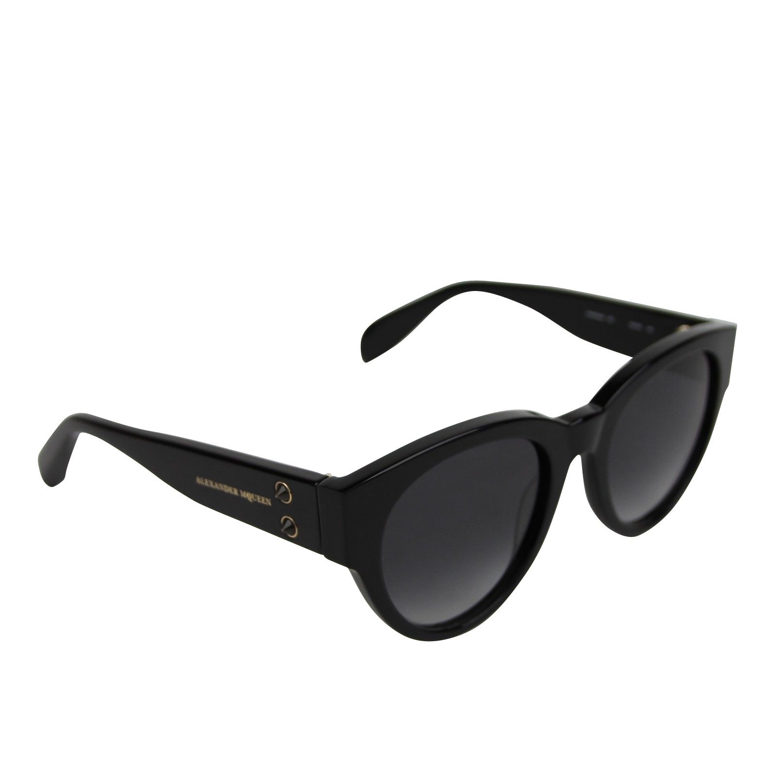 Alexander McQueen Unisex Spike Detail Black Acetate Sunglasses Size ONE SIZE - 3 Thumbnail
