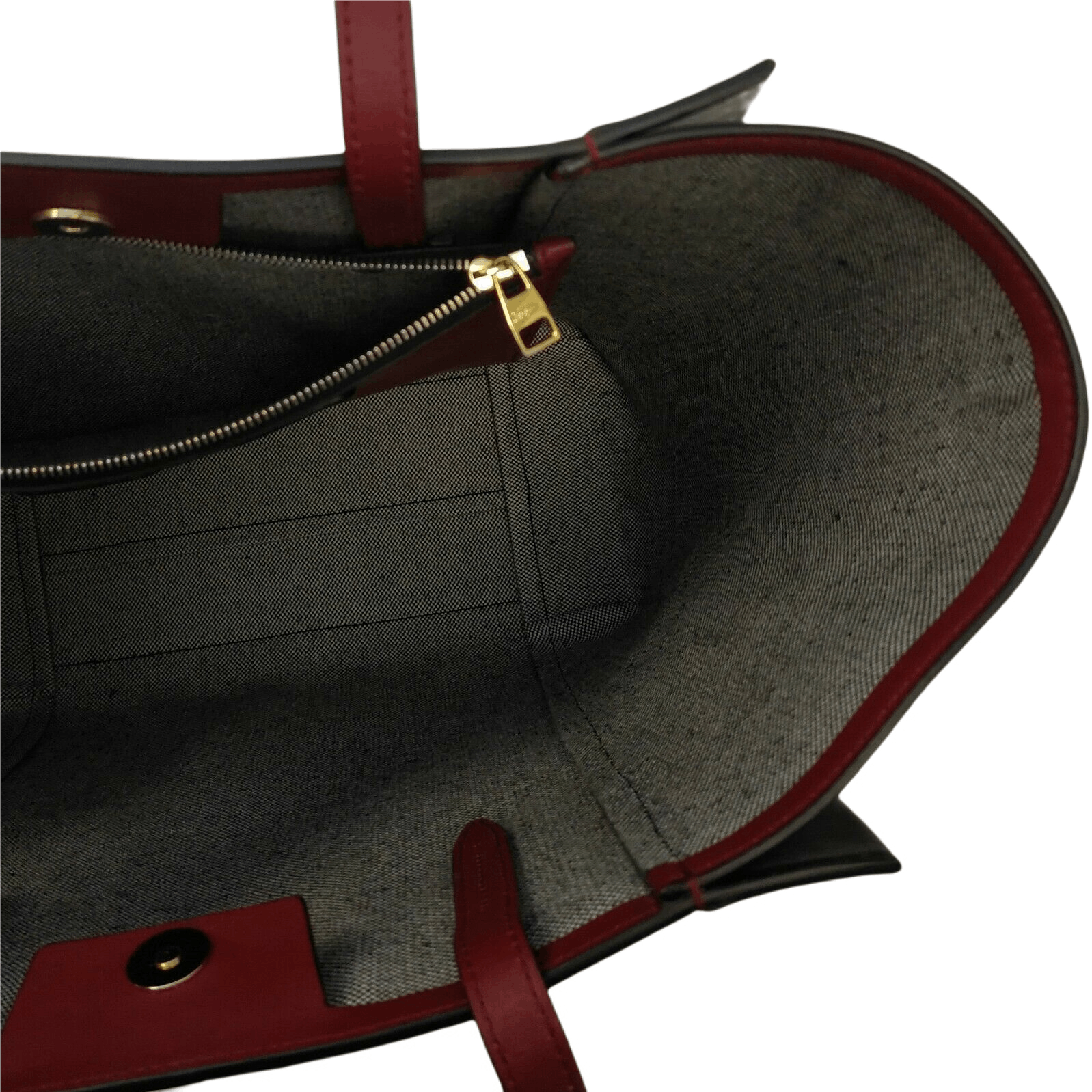 Alexander McQueen Dark Red Leather Signature Logo Shopper Tote Size ONE SIZE - 9 Thumbnail
