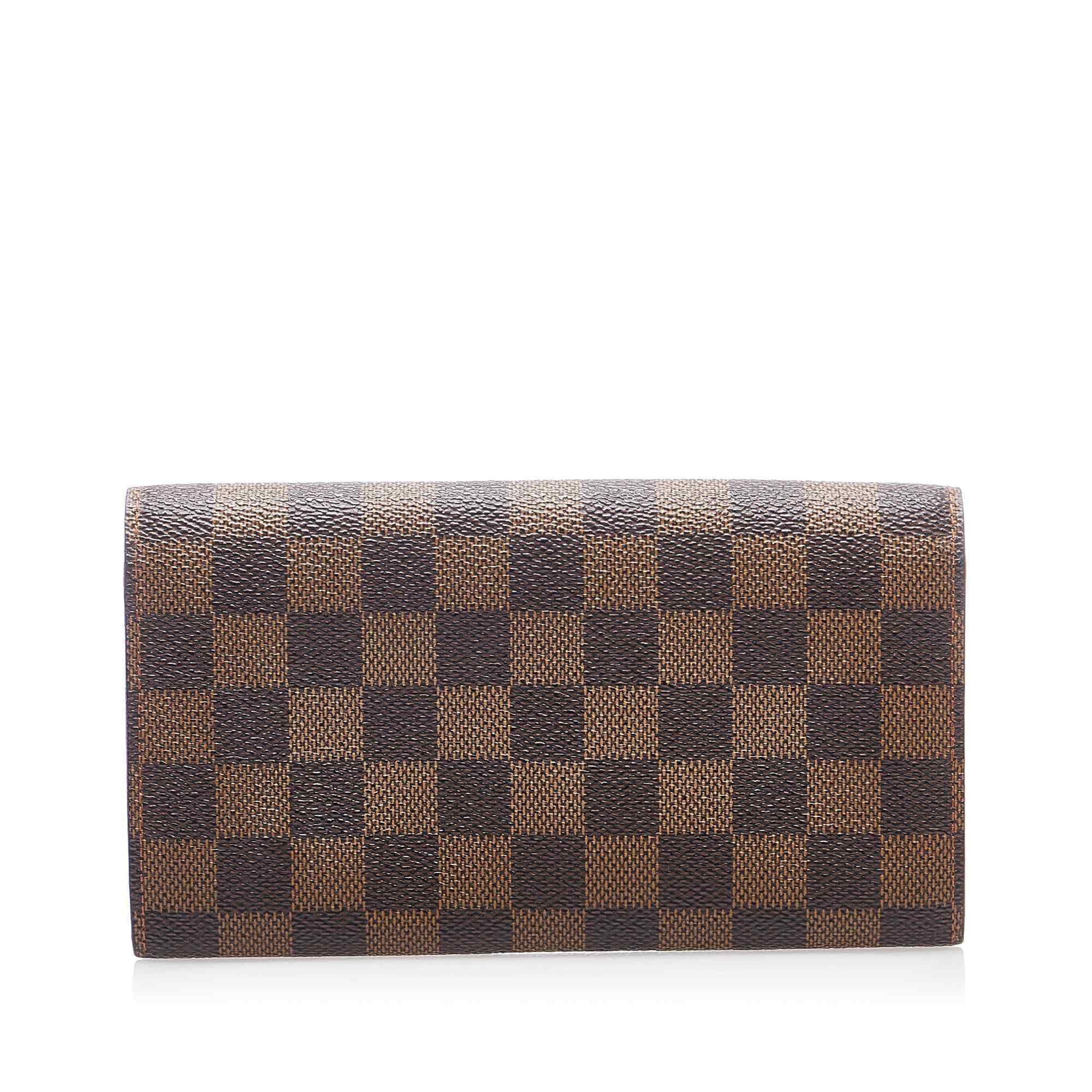 Louis Vuitton Brown Canvas Damier Ebene Sarah Wallet (Pre-Owned) Size ONE SIZE - 3 Thumbnail
