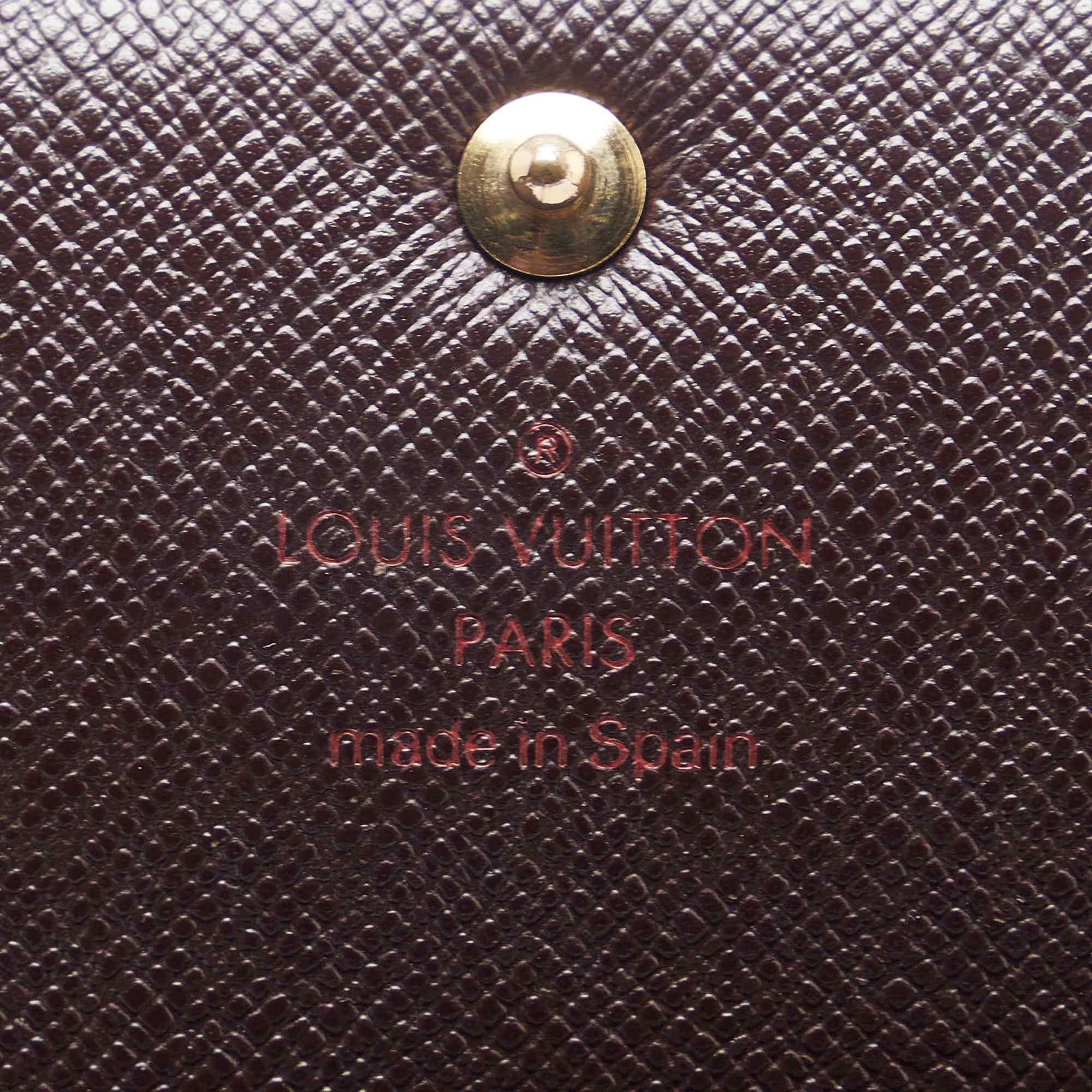 Louis Vuitton Brown Canvas Damier Ebene Sarah Wallet (Pre-Owned) Size ONE SIZE - 8 Thumbnail