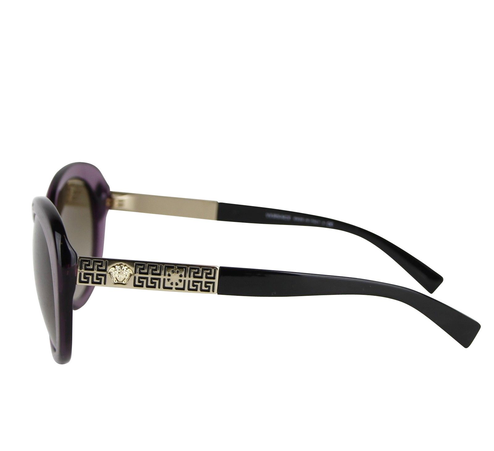 Versace Women's Gradient Transparent Violet Metal Oversized Size ONE SIZE - 4 Thumbnail