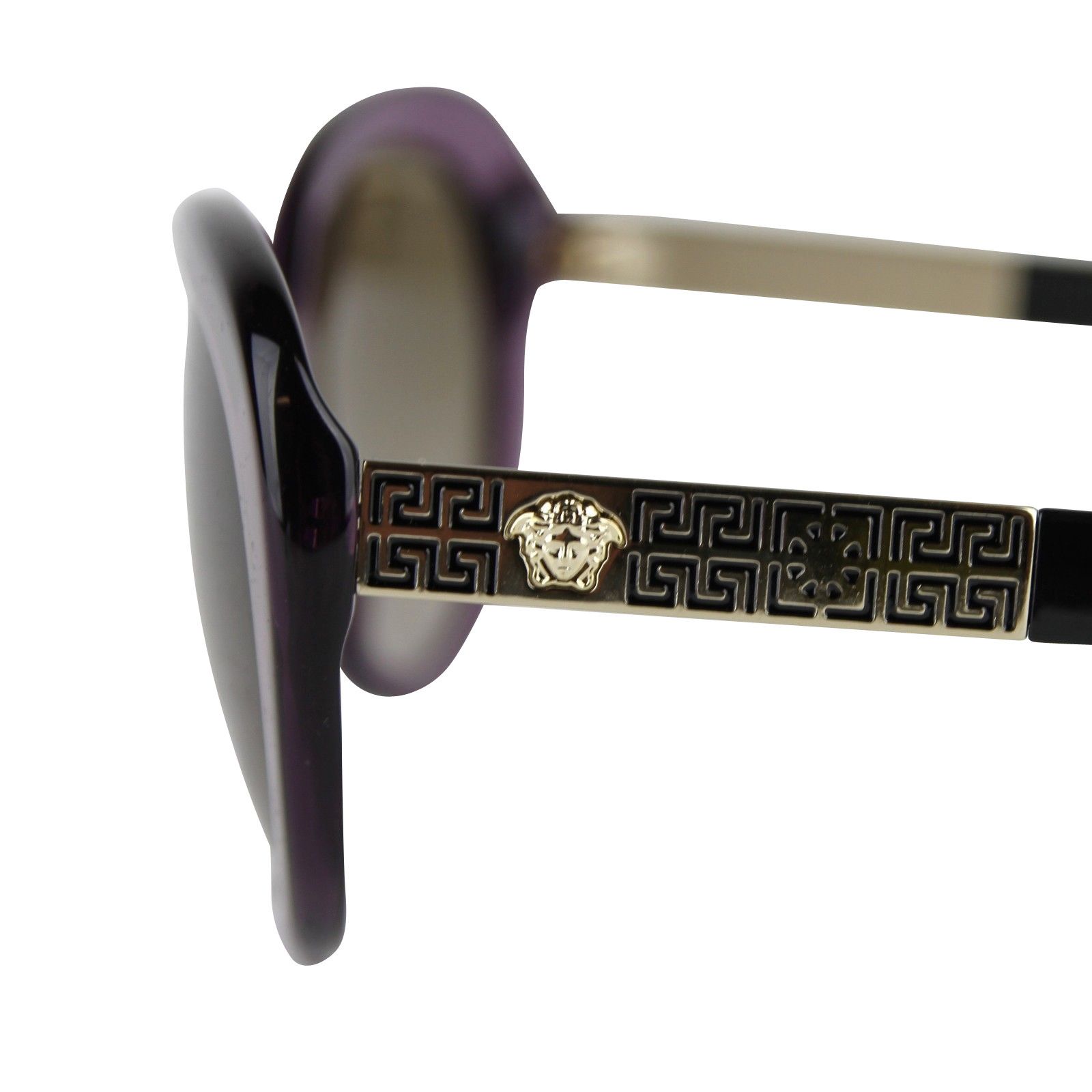 Versace Women's Gradient Transparent Violet Metal Oversized Size ONE SIZE - 5 Thumbnail
