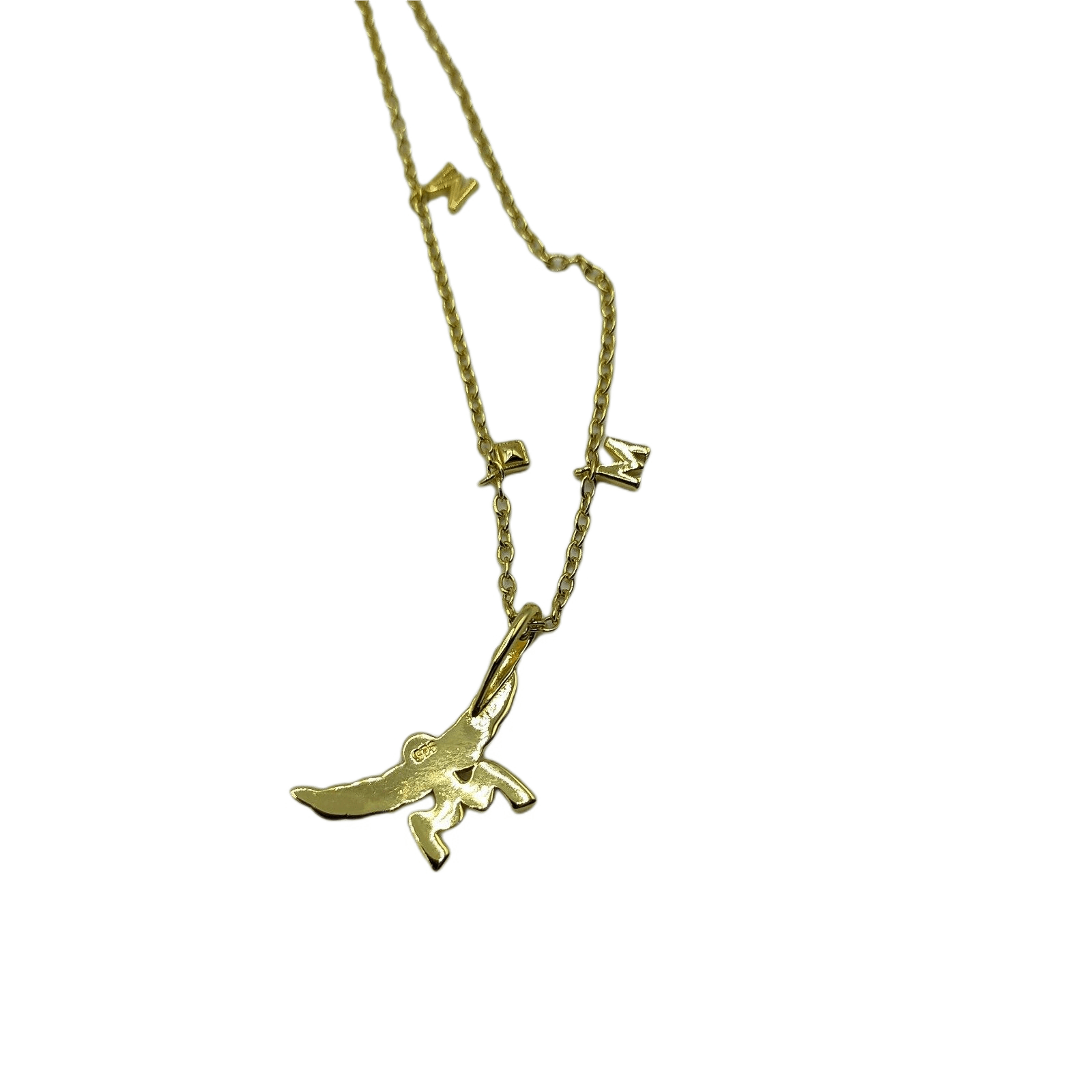MCM Women's Gold 3D Logo Laurel Charm Pendant Necklace Size ONE SIZE - 5 Thumbnail