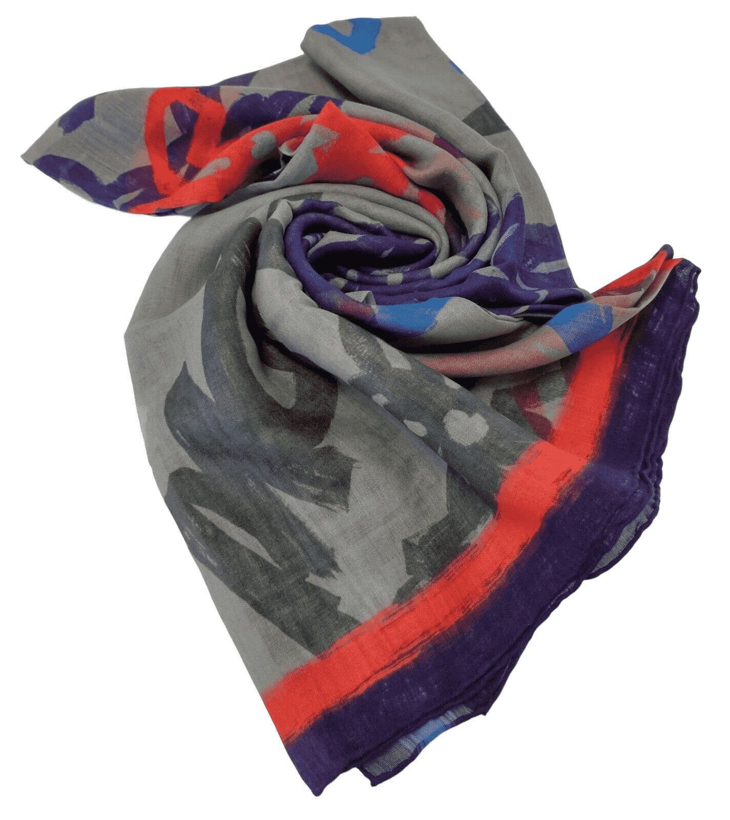 MCM Women's Multicolor Gray Dawn Silk/Modal Jacquard Logo Edge Size ONE SIZE - 2 Thumbnail