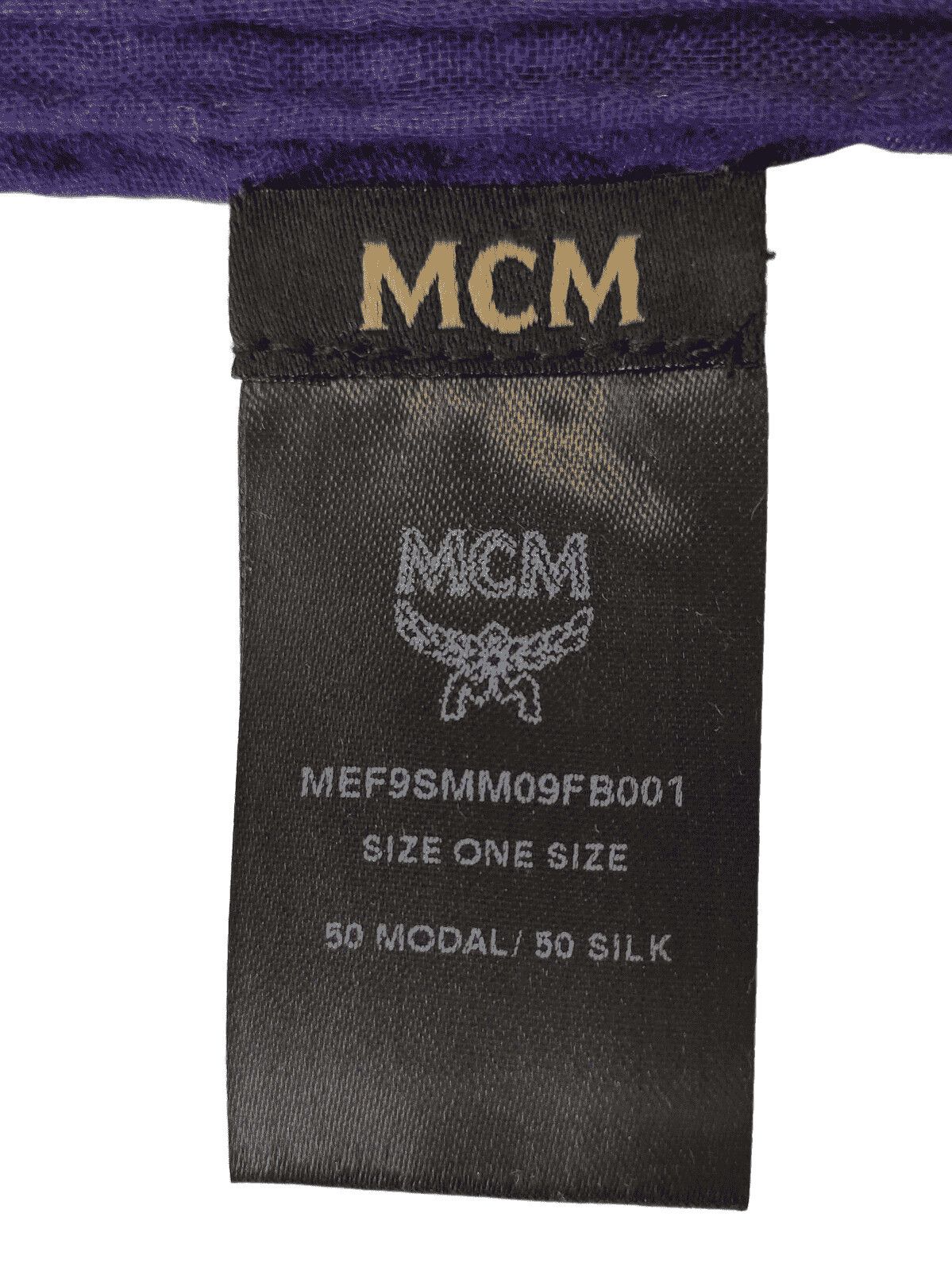 MCM Women's Multicolor Gray Dawn Silk/Modal Jacquard Logo Edge Size ONE SIZE - 4 Thumbnail