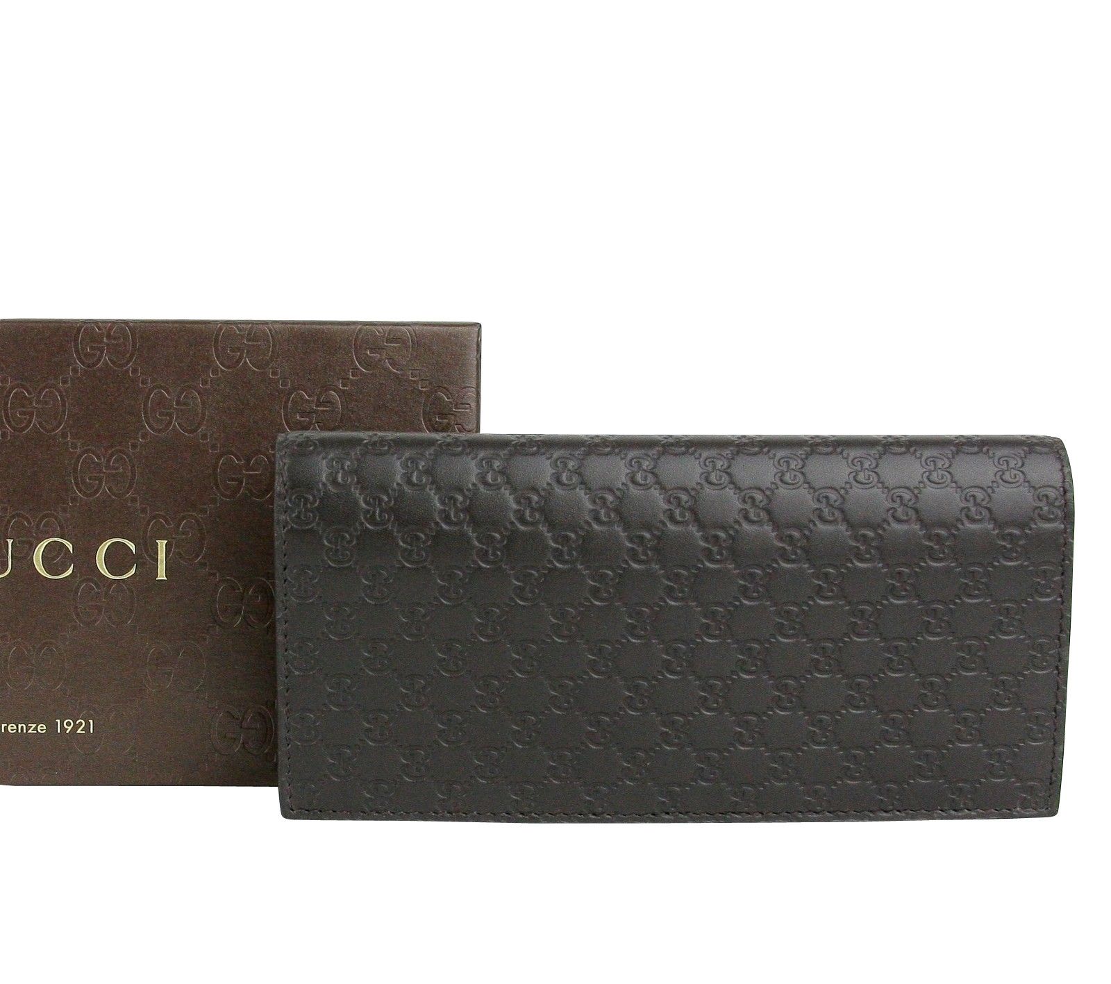 Gucci Men's Microssima Brown Leather Wallet With ID window Size ONE SIZE - 2 Thumbnail