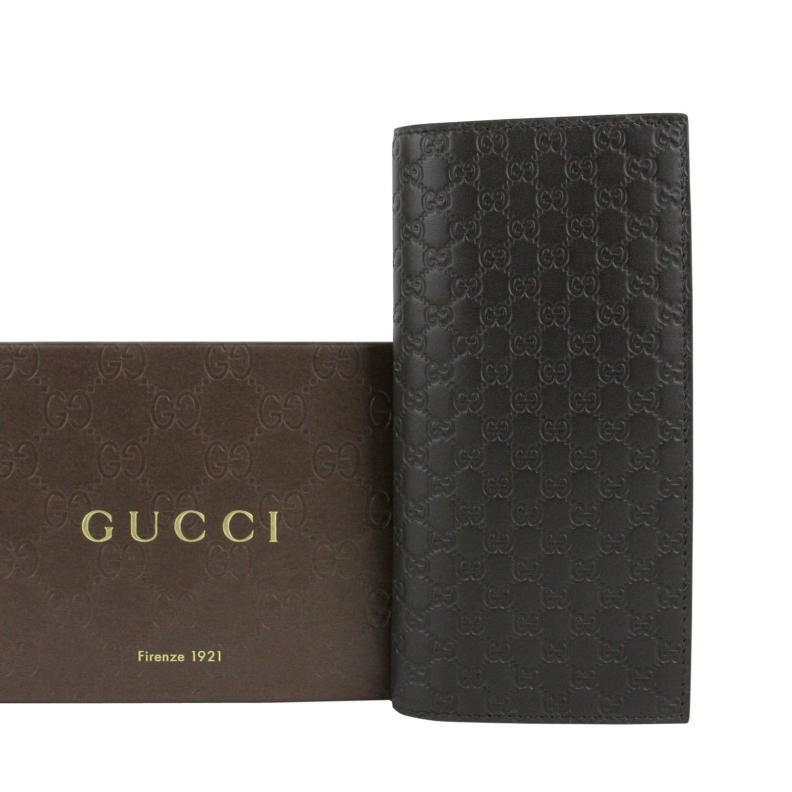 Gucci Men's Microssima Brown Leather Wallet With ID window Size ONE SIZE - 4 Thumbnail
