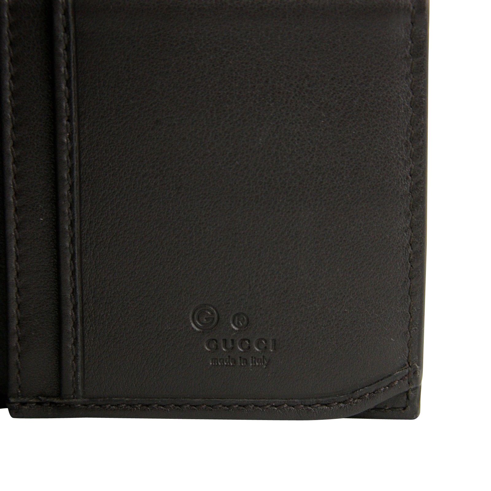 Gucci Men's Microssima Brown Leather Wallet With ID window Size ONE SIZE - 6 Thumbnail