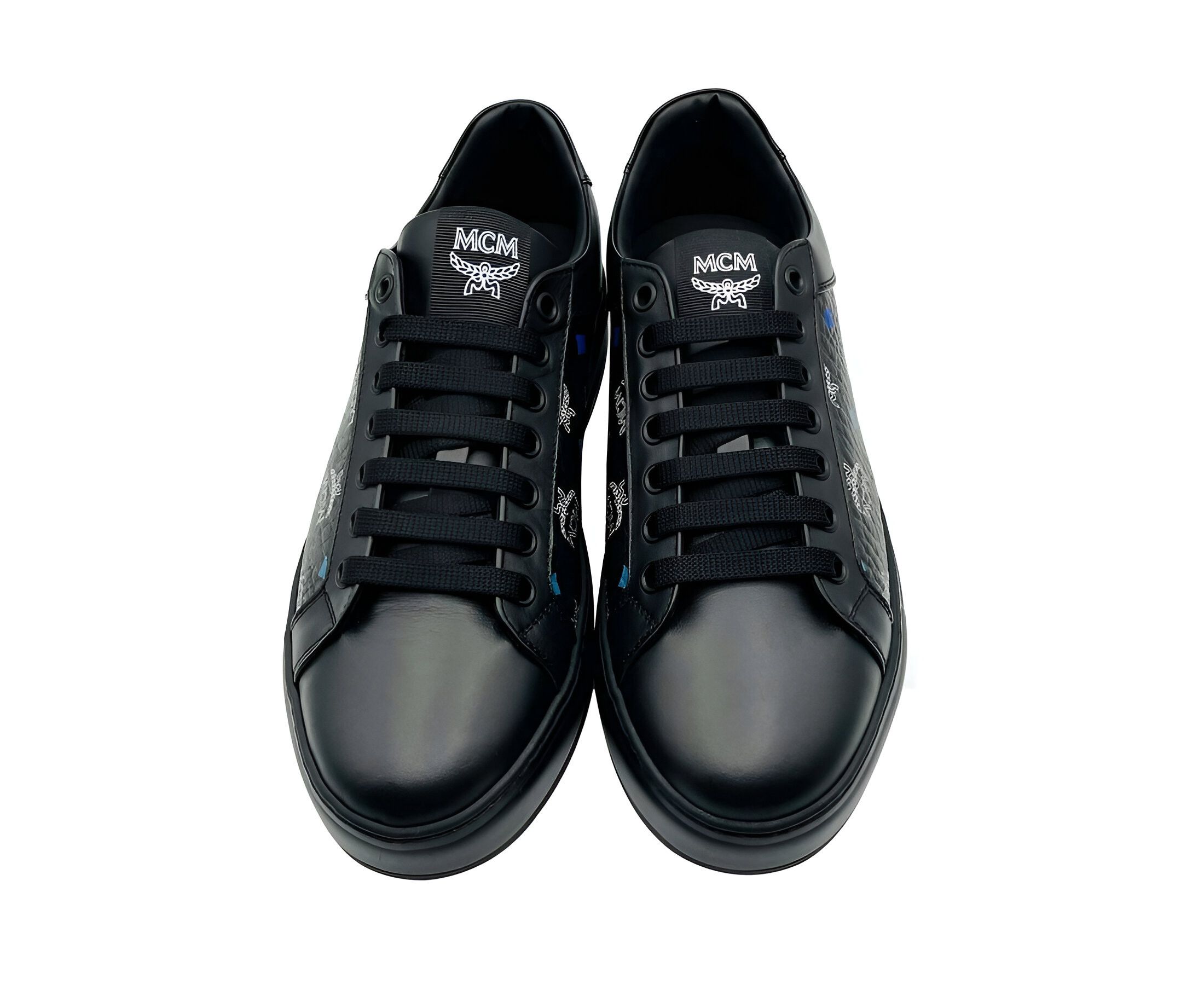 MCM Women's Black Spectrum Diamond Rainbow Logo Visetos Size US 7 / IT 37 - 3 Thumbnail