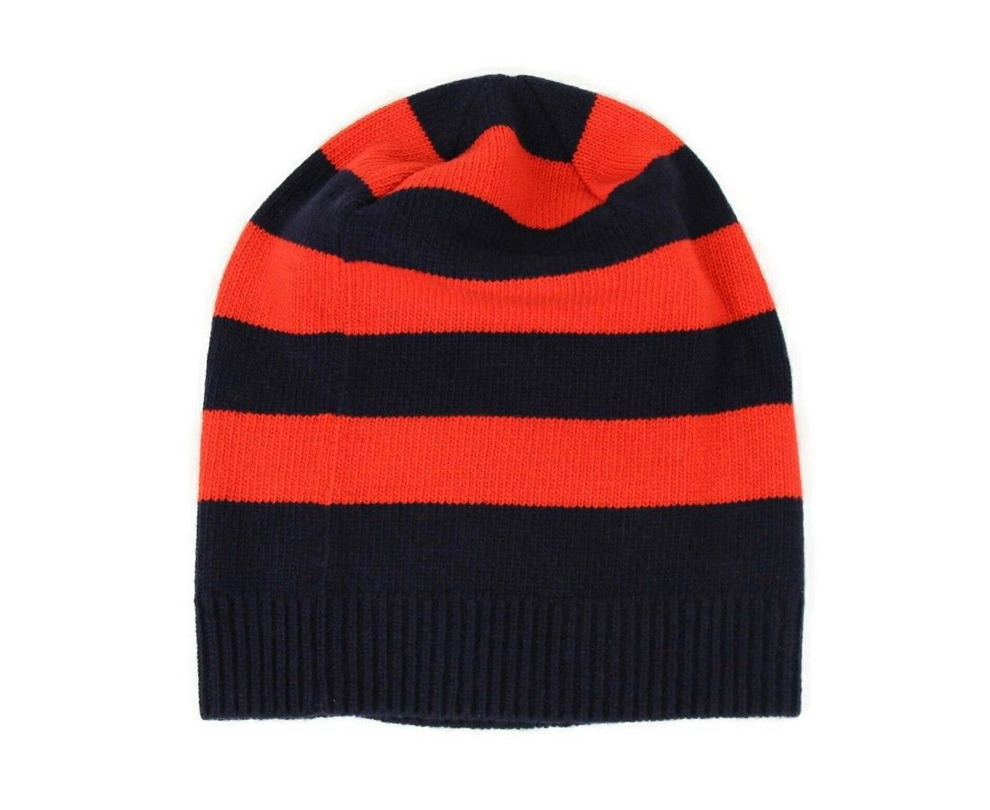 Gucci Men's Blue / Red Striped Wool Knit Beanie Hat With Large Size ONE SIZE - 3 Thumbnail