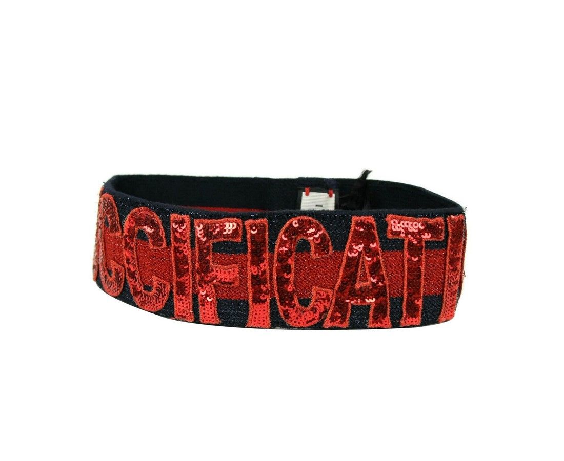 Gucci Women's Blue / Red Sequin Patches "FICATION" Headband M / Size ONE SIZE - 2 Thumbnail