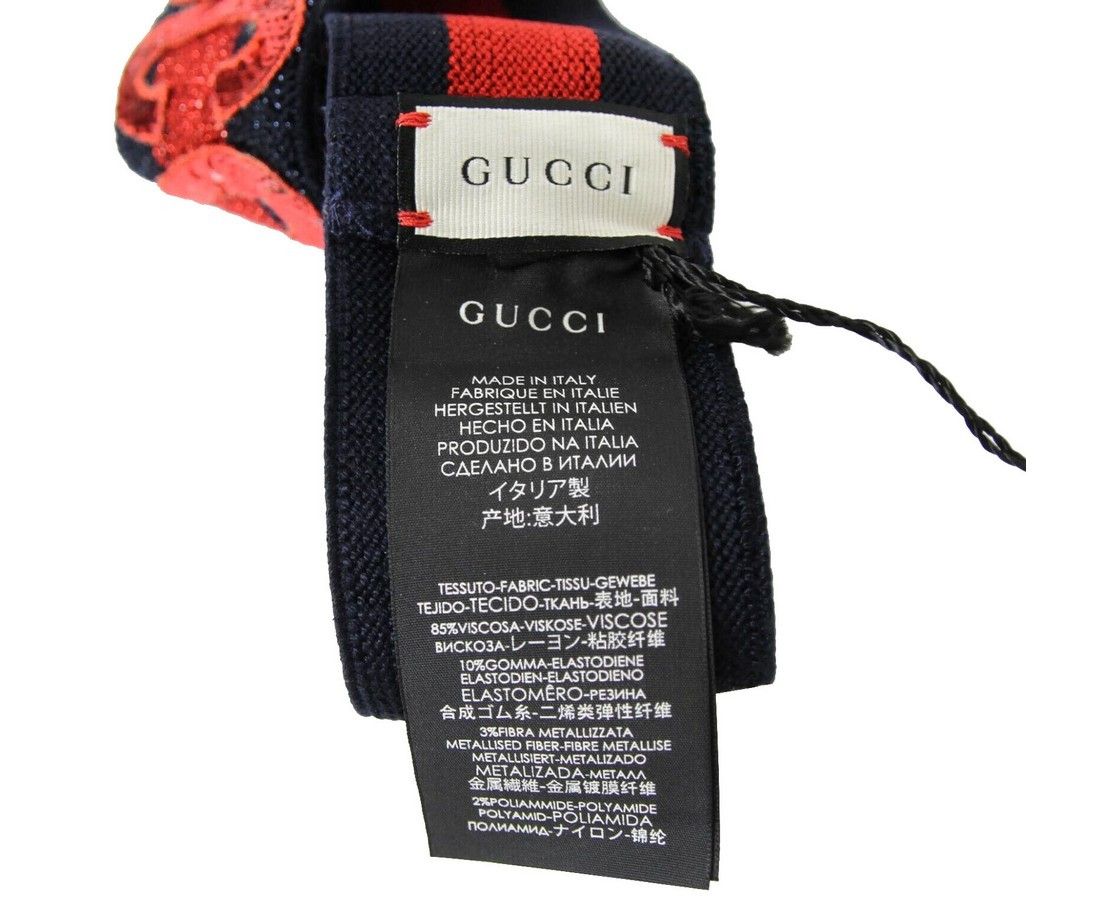 Gucci Women's Blue / Red Sequin Patches "FICATION" Headband M / Size ONE SIZE - 3 Thumbnail