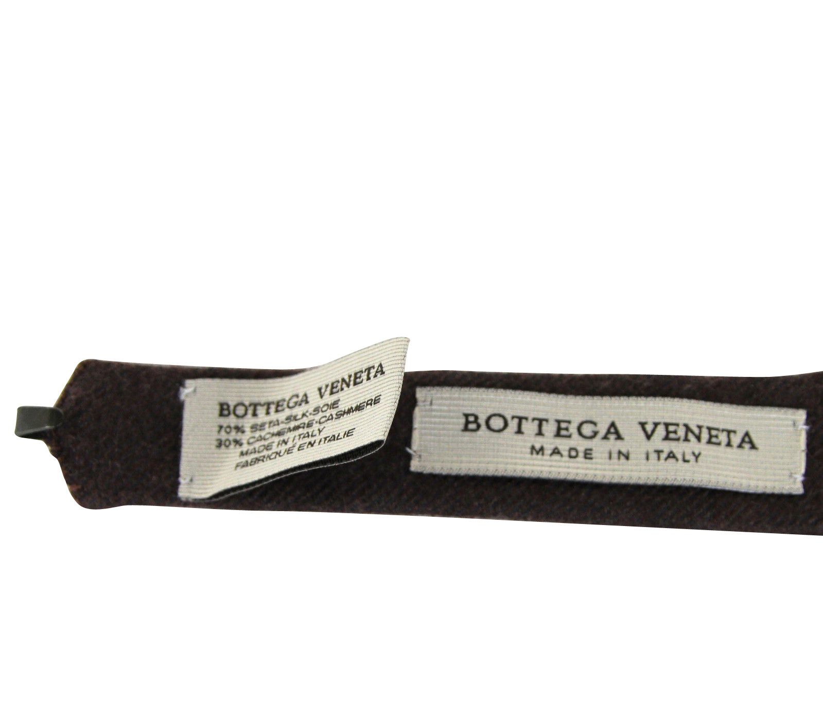 Bottega Veneta Men's Brown Silk Cashmere Bow Tie Size ONE SIZE - 4 Thumbnail