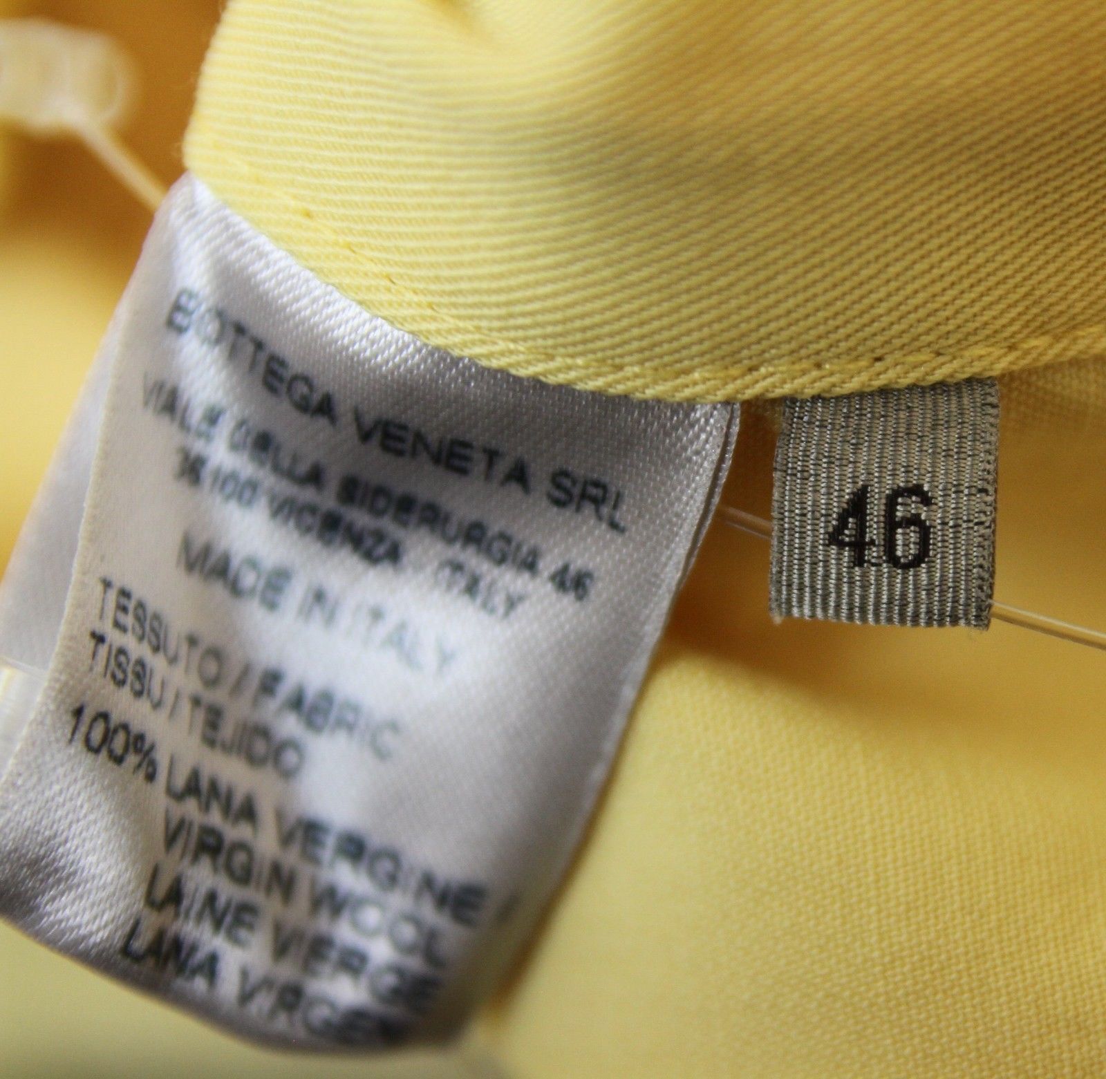 Bottega Veneta Women's Yellow Virgin Wool Trench Coat Jacket (42) Size M / US 6-8 / IT 42-44 - 10 Thumbnail