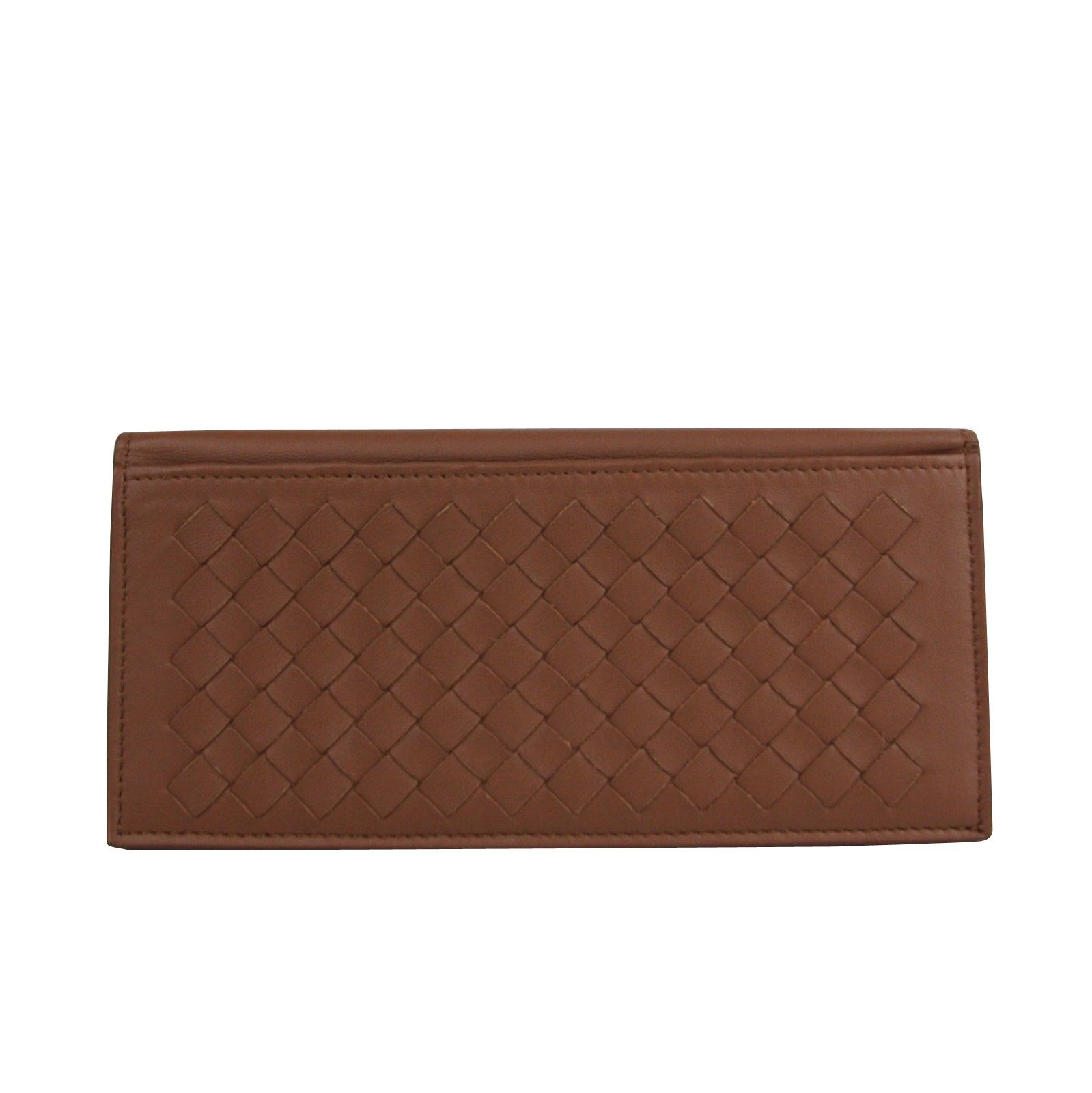 Bottega Veneta Men's Woven Brown Medium Leather Long Bifold Wallet Size ONE SIZE - 4 Thumbnail