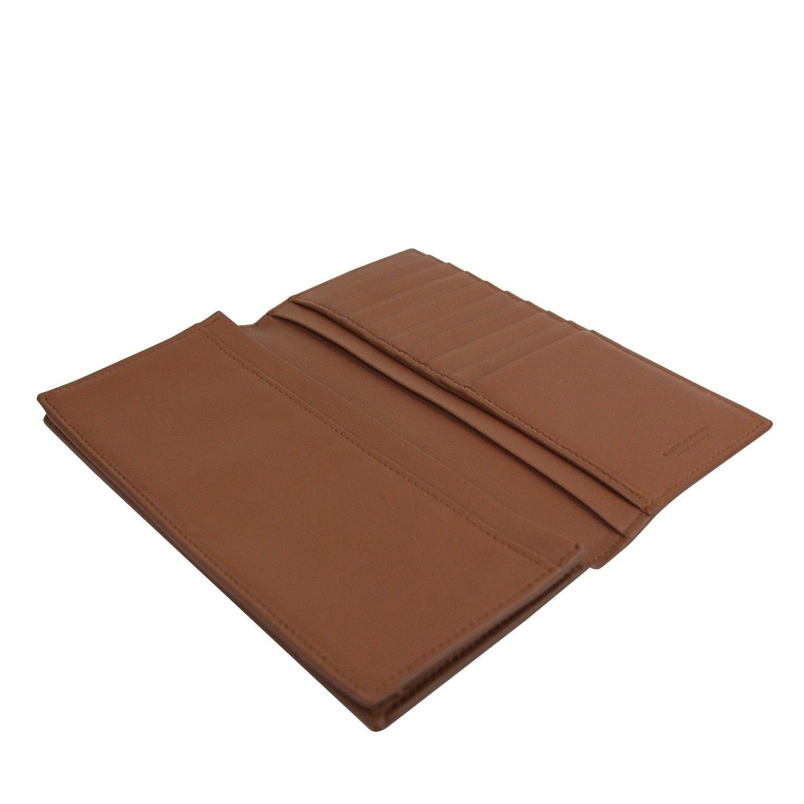 Bottega Veneta Men's Woven Brown Medium Leather Long Bifold Wallet Size ONE SIZE - 7 Thumbnail