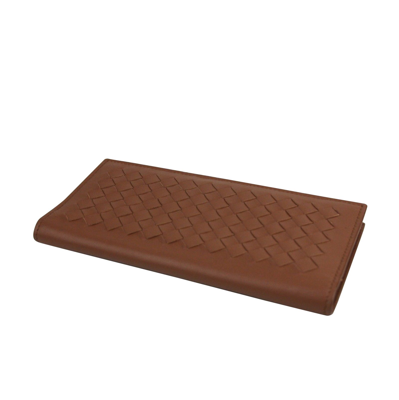 Bottega Veneta Men's Woven Brown Medium Leather Long Bifold Wallet Size ONE SIZE - 5 Thumbnail