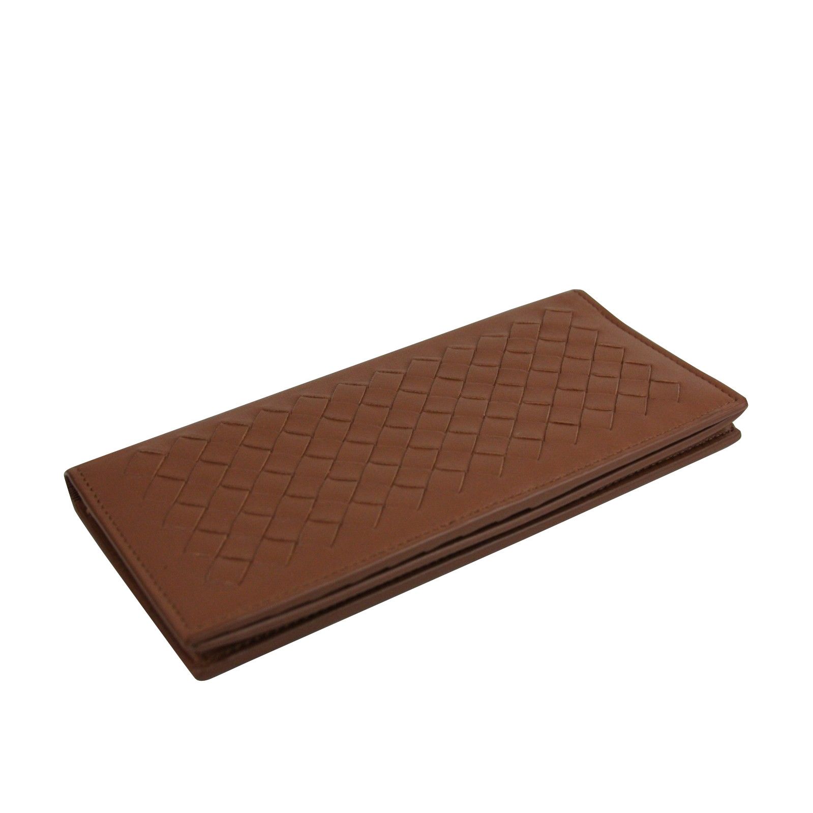 Bottega Veneta Men's Woven Brown Medium Leather Long Bifold Wallet Size ONE SIZE - 6 Thumbnail