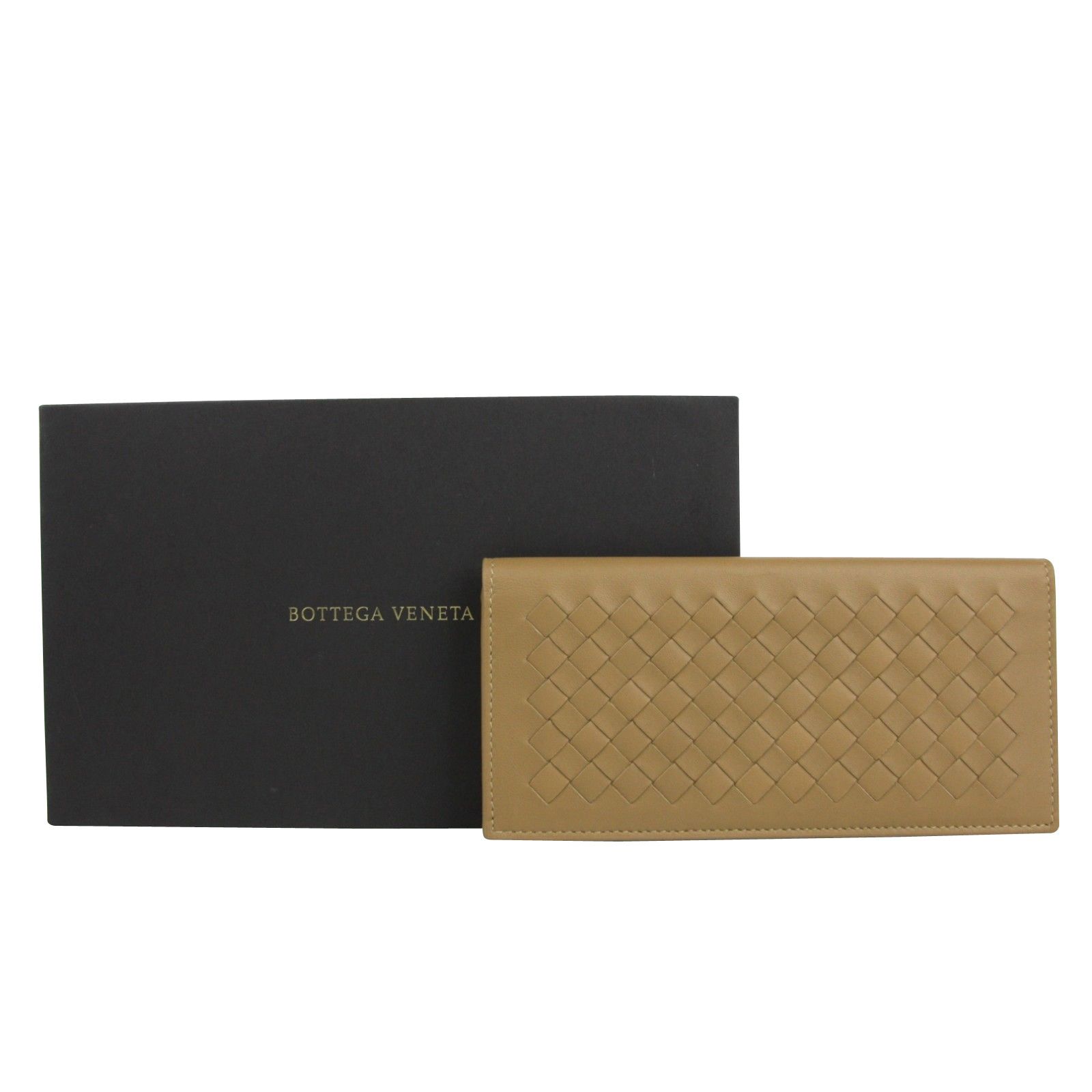 Bottega Veneta Men's Woven Light Brown Leather Long Bifold Wallet Size ONE SIZE - 2 Thumbnail