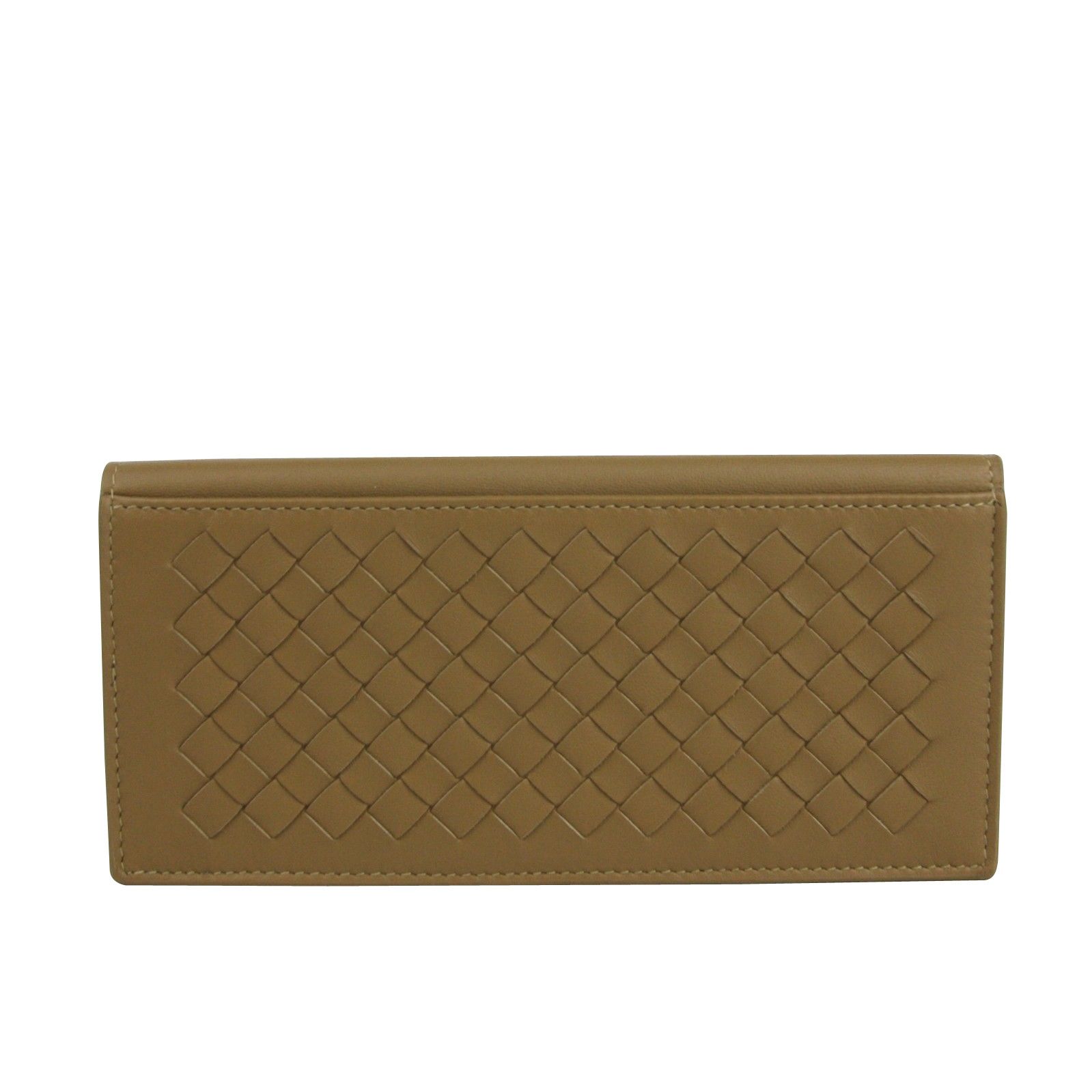 Bottega Veneta Men's Woven Light Brown Leather Long Bifold Wallet Size ONE SIZE - 5 Thumbnail
