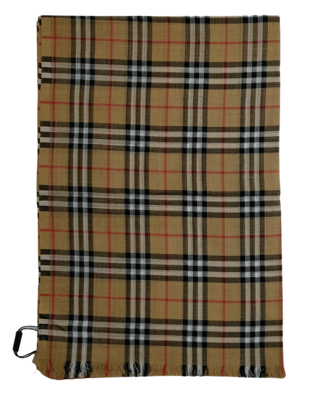 Burberry New Classic Gauze Vintage Brown Checker Wool Silk Scarf Size ONE SIZE - 2 Thumbnail