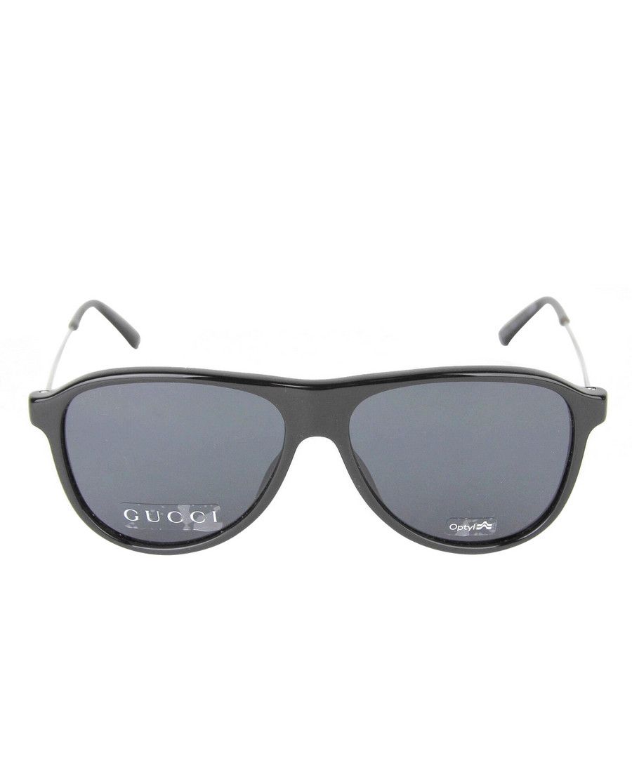 Gucci Unisex Black Metal & Plastic Aviator Sunglasses GG Size ONE SIZE - 2 Thumbnail