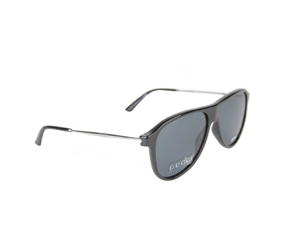 Gucci Unisex Black Metal & Plastic Aviator Sunglasses GG Size ONE SIZE - 3 Thumbnail