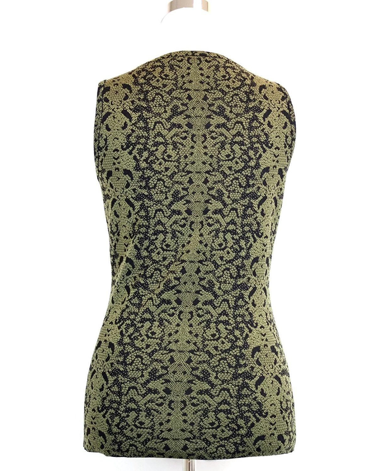 Gucci Women's Green Wool Small Python Printed Blend Tank Top Size S / US 4 / IT 40 - 4 Thumbnail