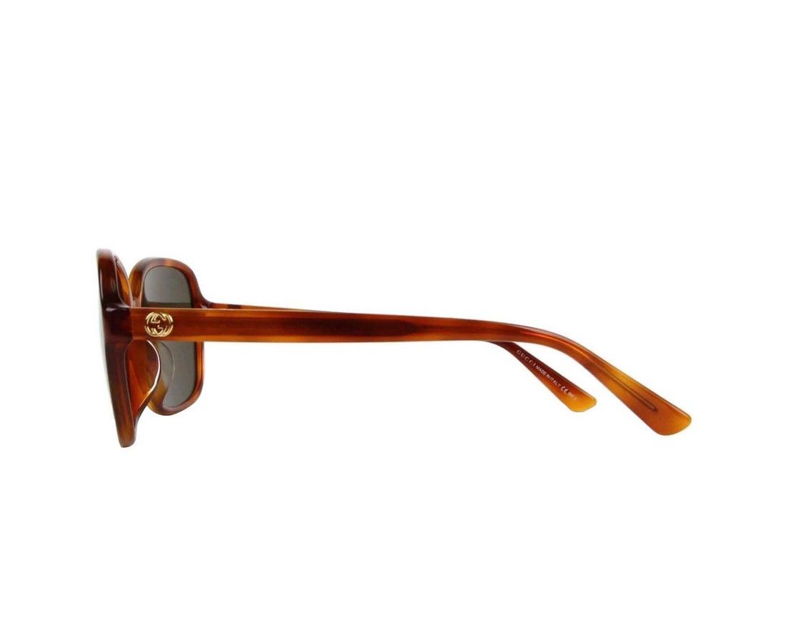Gucci Women's Tortoise Acetate Square Sunglasses With GG Logo Size ONE SIZE - 7 Thumbnail