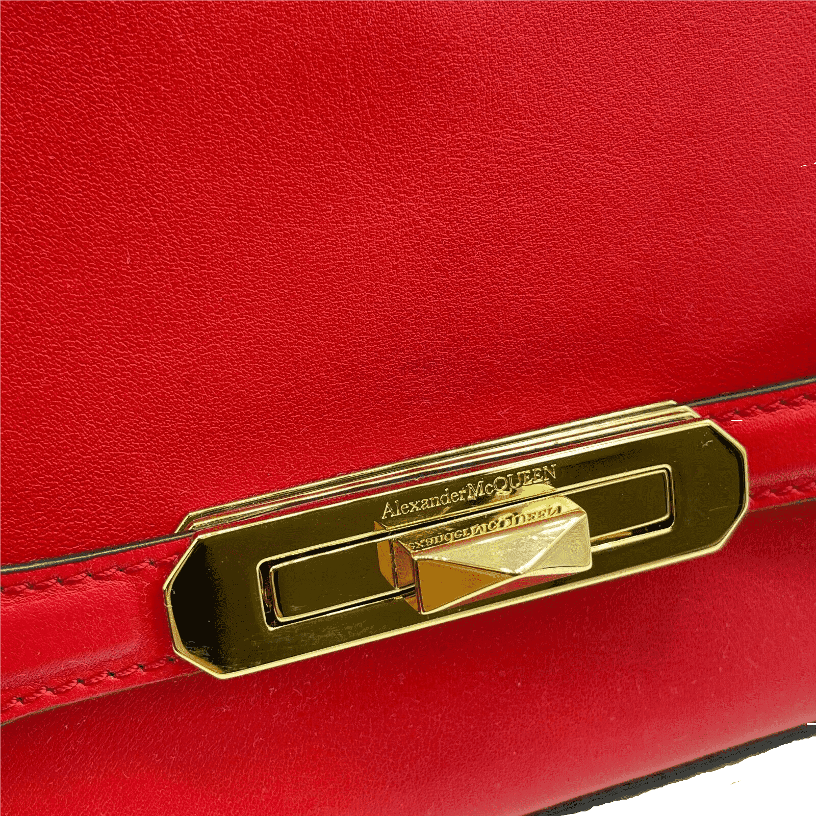 Alexander McQueen New Women's Myth Red Leather Crossbody Bag Size ONE SIZE - 6 Thumbnail