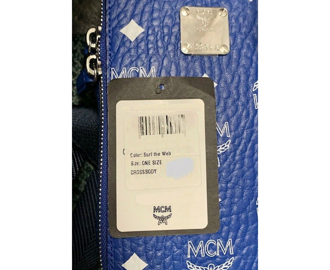 MCM Men's Blue White Visetos Crossbody Camera Bag Size ONE SIZE - 5 Thumbnail
