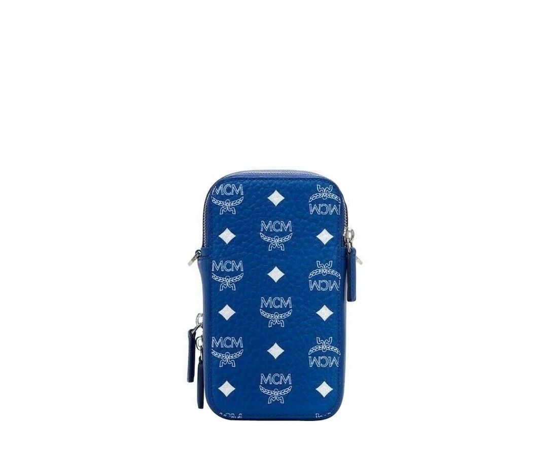 MCM Men's Blue White Visetos Crossbody Camera Bag Size ONE SIZE - 2 Thumbnail
