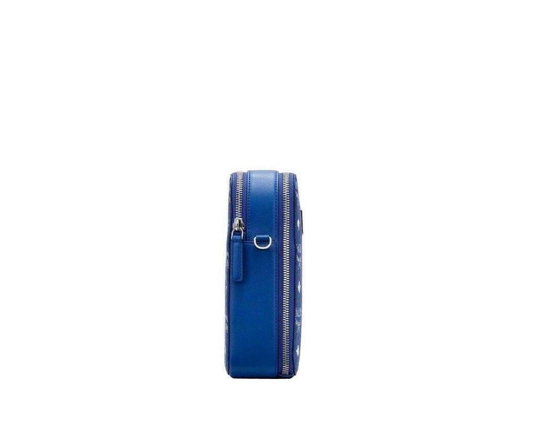 MCM Men's Blue White Visetos Crossbody Camera Bag Size ONE SIZE - 3 Thumbnail