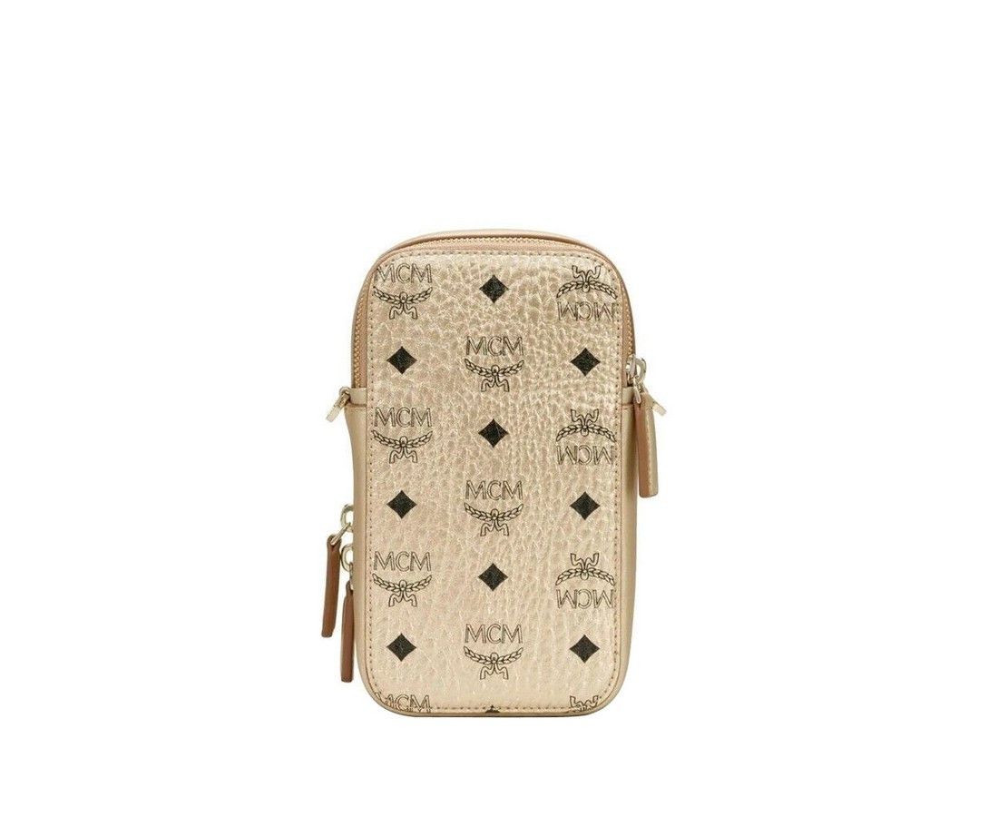 MCM Women's Berlin Gold Visetos Crossbody Camera Bag Size ONE SIZE - 2 Thumbnail
