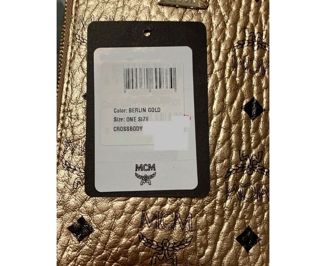 MCM Women's Berlin Gold Visetos Crossbody Camera Bag Size ONE SIZE - 5 Thumbnail