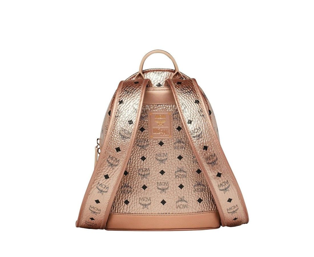 MCM Men's Wizpak Champagne Gold Visetos Studded Speaker Small Size ONE SIZE - 4 Thumbnail