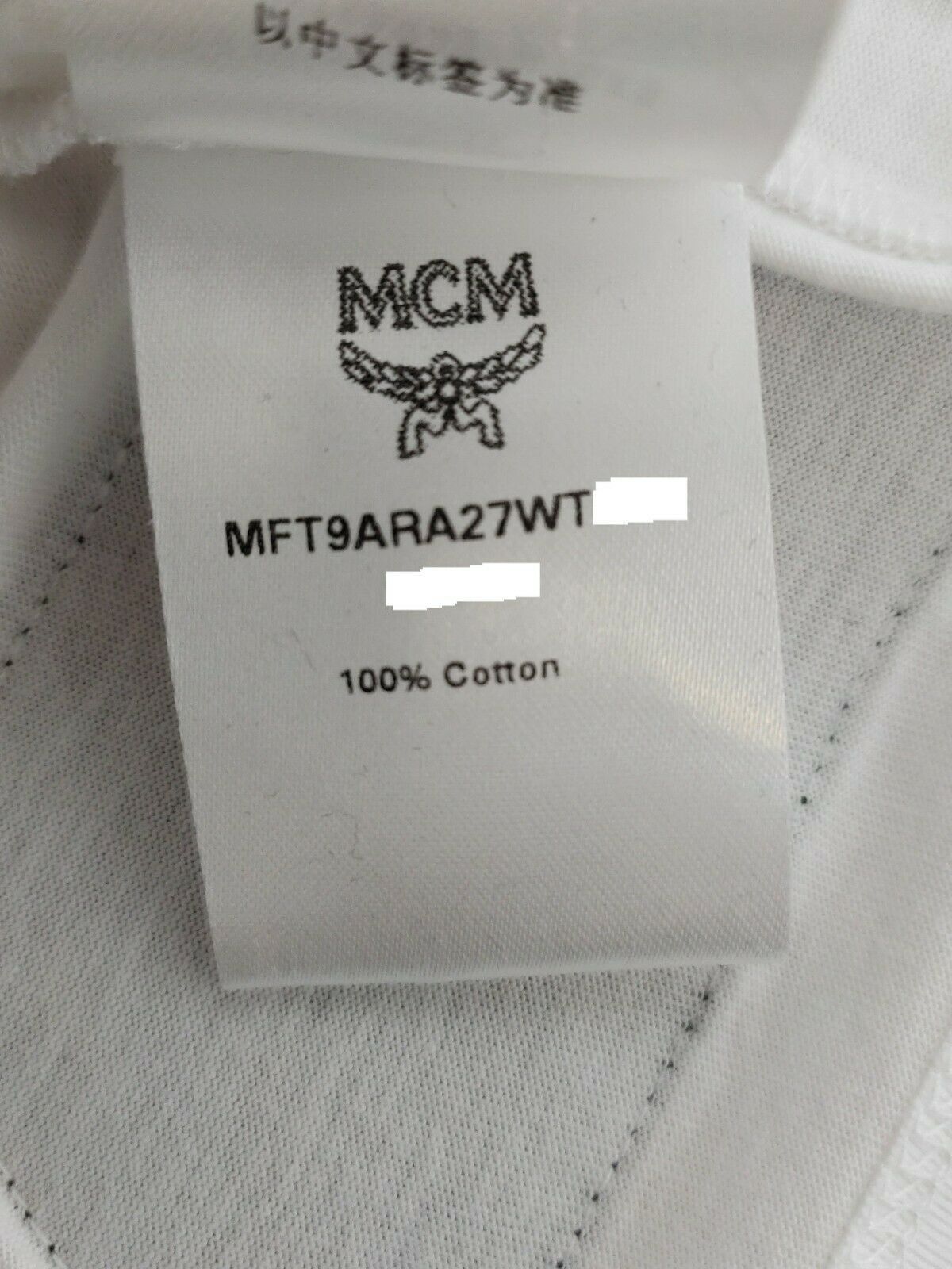 MCM Women's White Cotton T Shirt with Orange Rubber Logo Size M / US 6-8 / IT 42-44 - 6 Thumbnail